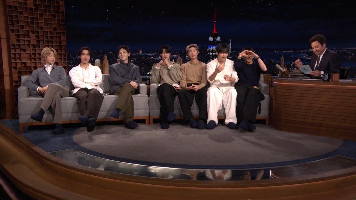“Love.” -BTS_official when asked to describe #ARMY in one word 🥹🫰 #FallonTonight #BTSonFallon
