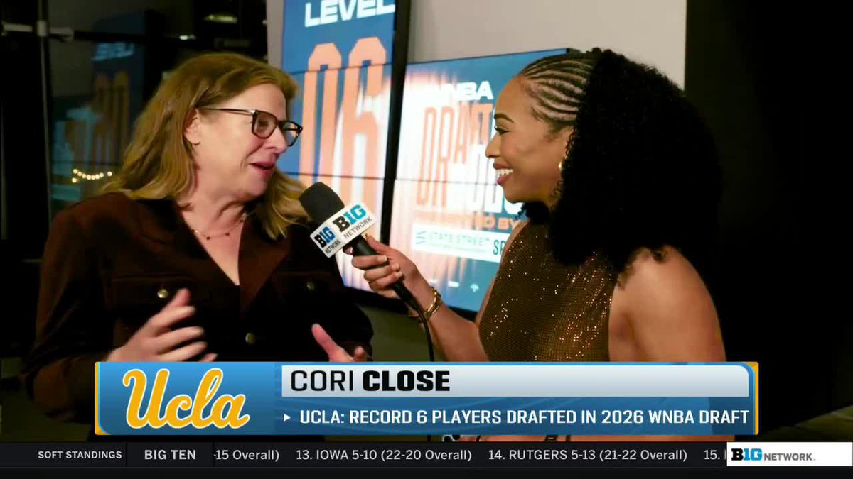 "You don't just fall to the top of this mountain—you scratch and claw and climb." 🗣️ Autumn Johnson✨ caught up with Cori Close after UCLA Women's Basketball made history with 6️⃣ picks in a single #WNBADraft 👇