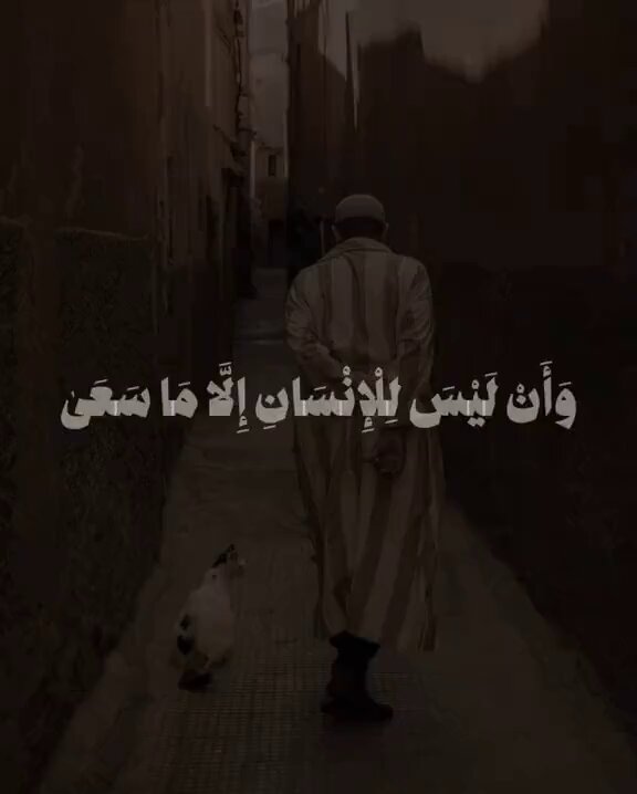 وَأَن لَّيْسَ لِلْإِنسَانِ إِلَّا مَا سَعَىٰ