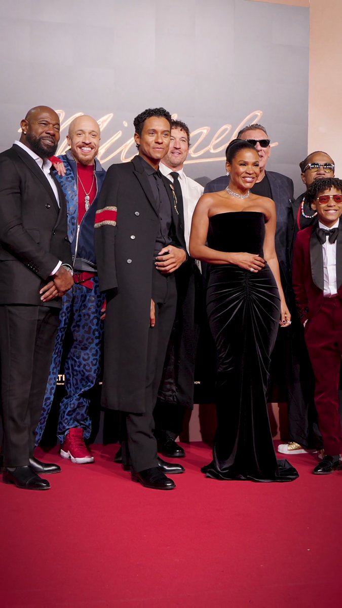 On the global stage. The cast of #MichaelMovie in Berlin for the Global Fan Celebration.