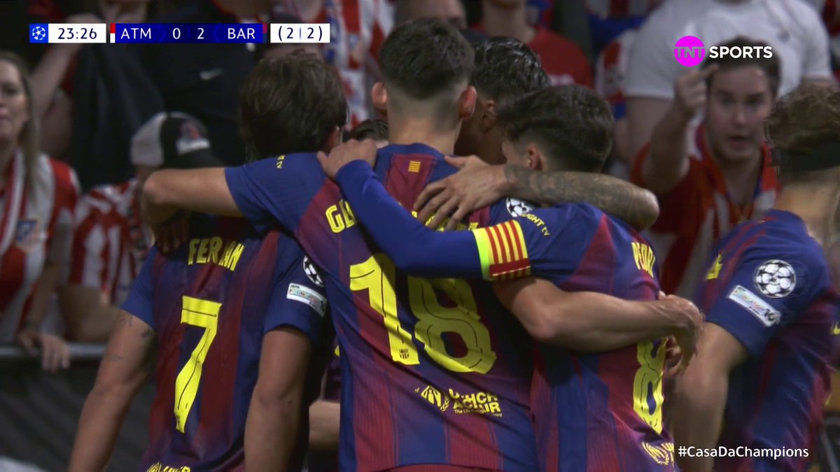 O gol de Ferran Torres. Atlético de Madrid 0x2 Barcelona. Tudo igual no agregado. 🎥 TNT Sports BR