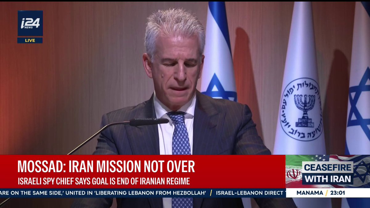 'Our mission in Iran will only end with regime change,' declares Mossad Chief David Barnea