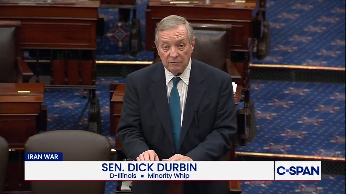 .Senator Dick Durbin: "The mess we find ourselves in today is one the president has helped to create through his narcissism, impulsiveness, crude threats and lack of planning."