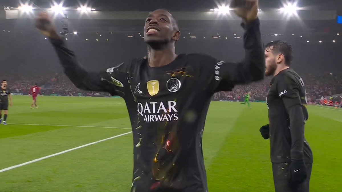 Ousmane Dembele shows his class with a delightful finish to send PSG into the semi-finals 😮‍💨