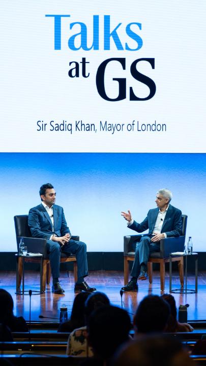 Sir Sadiq Khan, Mayor of London, joined Kunal Shah, co-CEO of Goldman Sachs International, on Talks at GS to discuss his long-term vision for the city, building a high-skilled economy, and leveraging AI to protect what makes London a vibrant place to live and work: