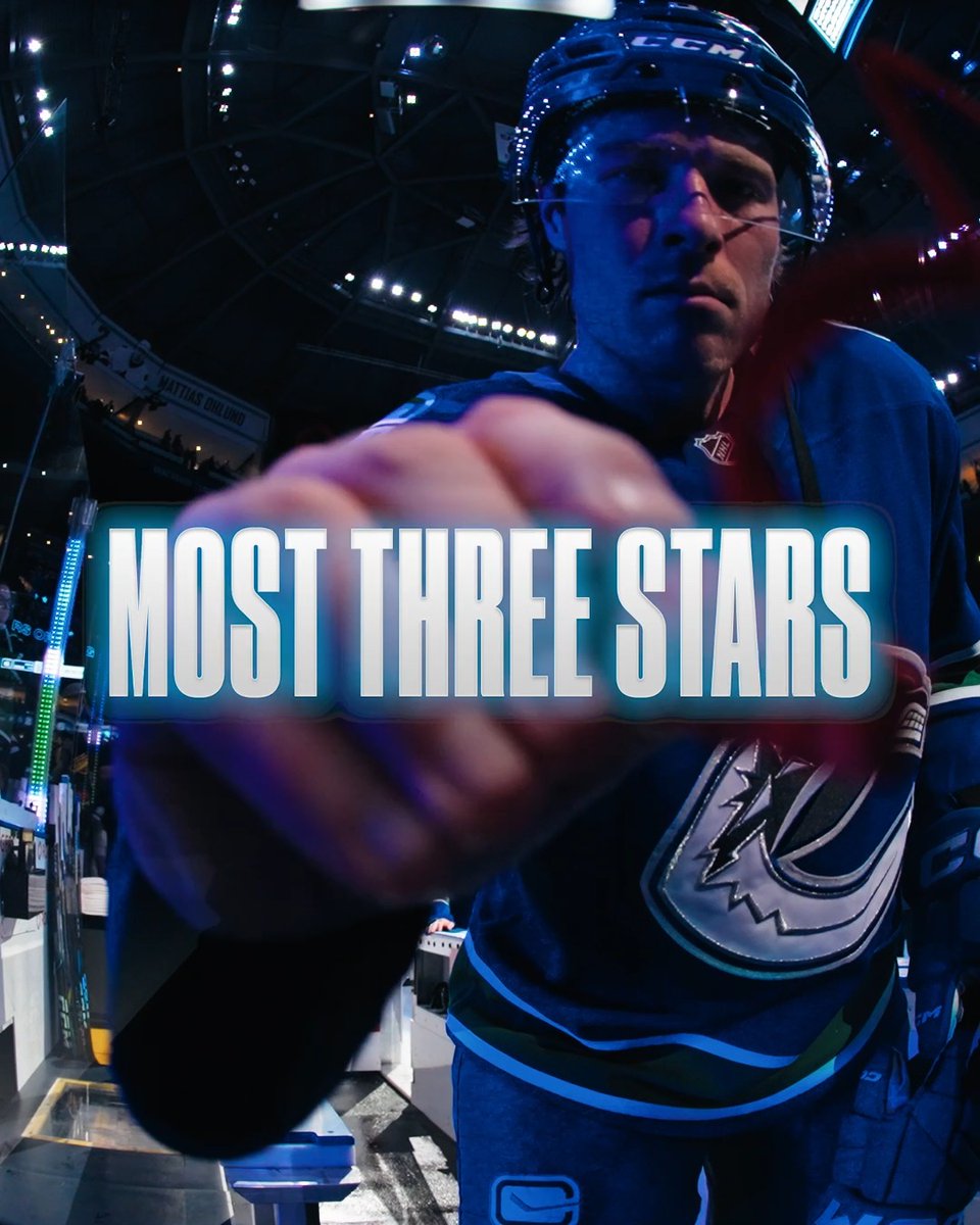 We love our Stars. ⭐️ The first team award for tonight goes to Brock Boeser, who received the most Three Stars selections this season!