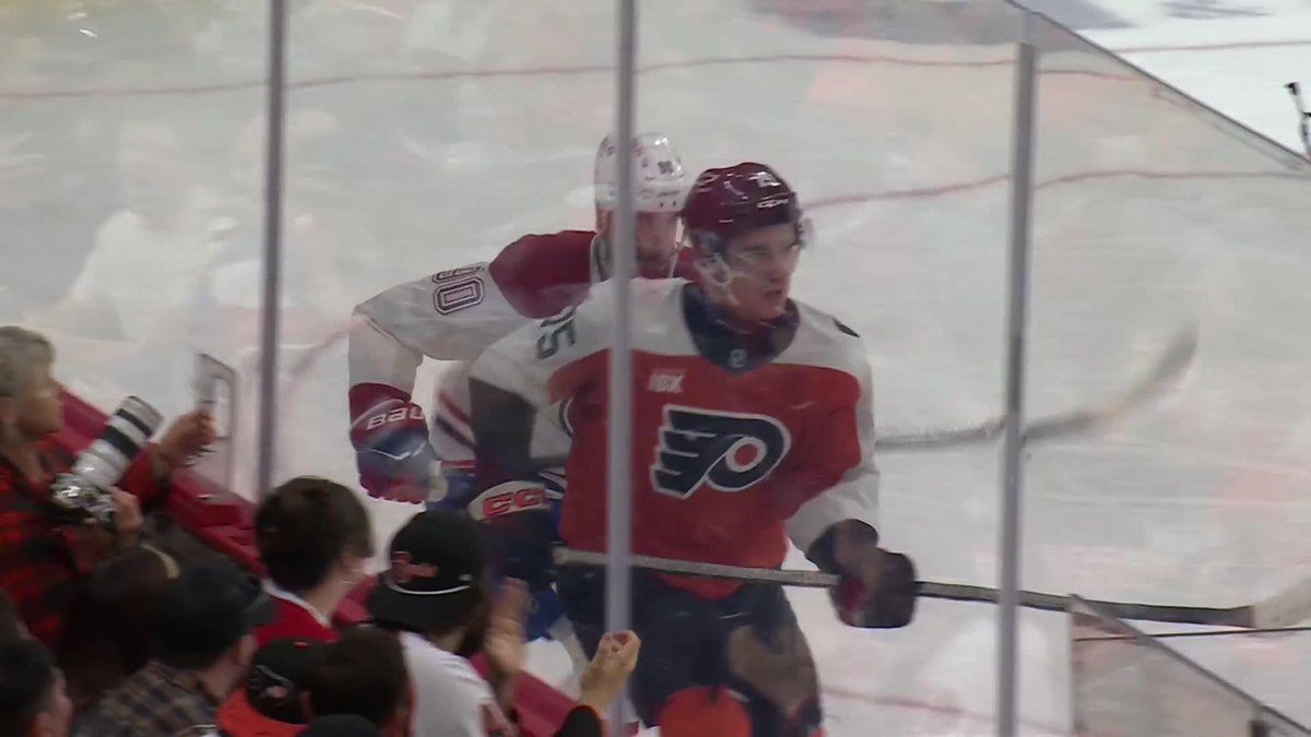 ANOTHER layer has been added to Philly. Oliver Bonk with 1G and 1A in his first NHL game with the Flyers!