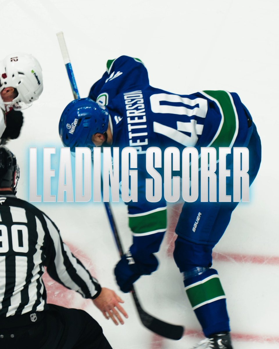 Petey takes the lead! Elias Pettersson is your #Canucks leading scorer this season!