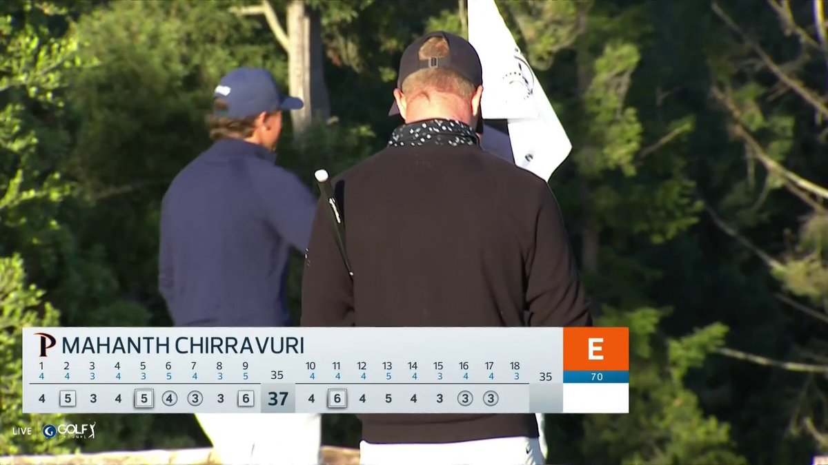 "How about great!" Mahanth Chirravuri chips in from the rough Pepperdine Men’s Golf
