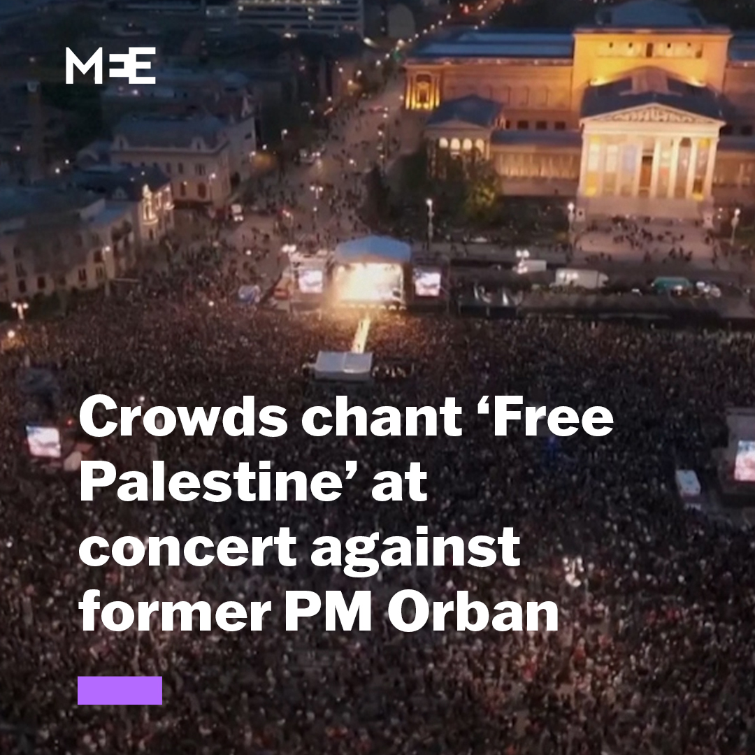 Thousands of Hungarians gathered at Heroes’ Square in Budapest on Friday for a free concert organised against former Prime Minister Viktor Orban, where artist and activist Gregory G-Ras led the crowd in chanting for a “Free Palestine”
