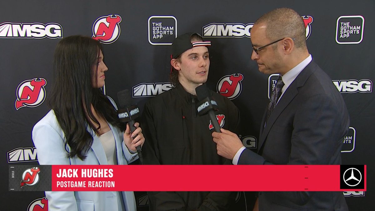 "New Jersey is a great place to play, and we have to do better for them (the fans). Hopefully next year we come in hungry, ready to rock and win a lot of games for them.” Hear from Jack Hughes following tonight’s game.