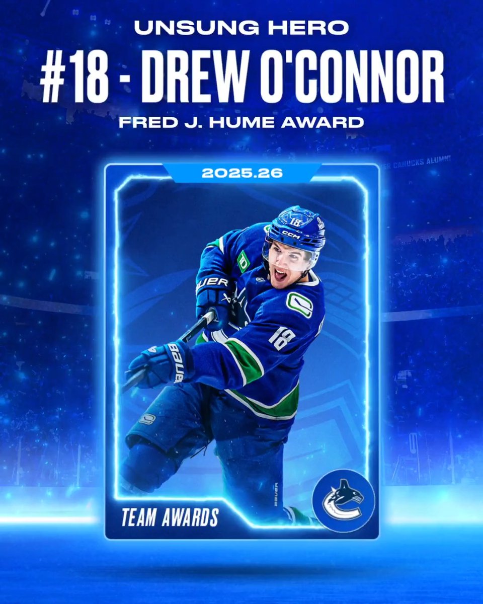 Bringing his all every night. The Unsung Hero is the player who worked tirelessly on the ice, and inspired his teammates to do the same. This yearโs Fred J. Hume Award for โUnsung Heroโ goes to Drew OโConnor!