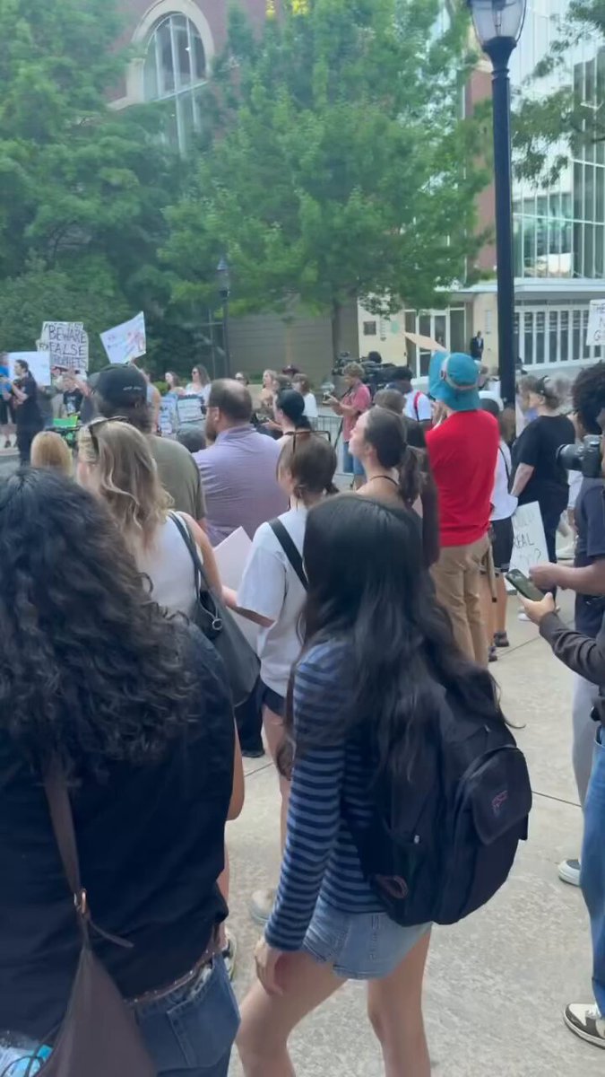 There were more protesters outside the Turning Point rally in Athens GA than event attendees. ￼