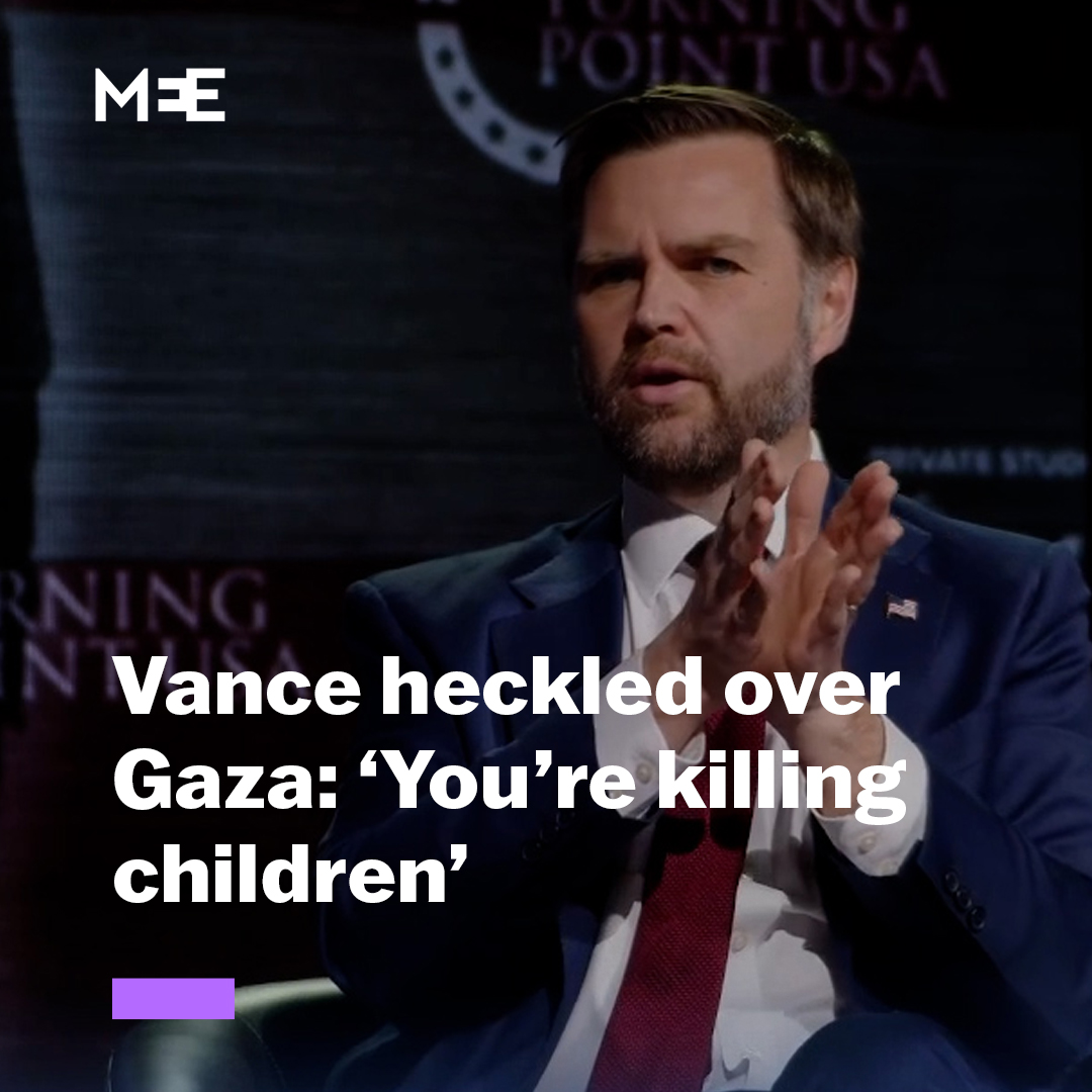 “Jesus Christ does not support genocide.” US Vice President JD Vance was heckled as he was speaking about Pope Leo’s criticism of the war on Iran at a Turning Point USA event on Tuesday