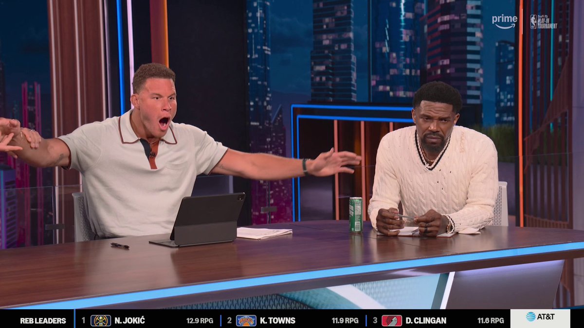 Blake Griffin and Udonis Haslem couldn't have had more different reactions to Coby White's game-tying triple. 😂