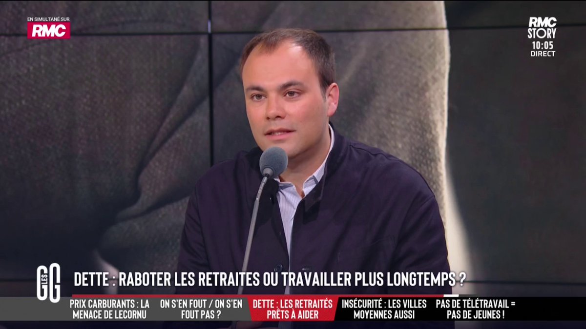 💰 Remboursement de la dette : "Il faut augmenter l'âge de départ en retraite." 🗣️ Charles Consigny : "Les retraités votent en masse, contrairement aux jeunes. On a sacrifié les jeunes. La France est un système organisé pour assurer le confort des boomers." #GGRMC