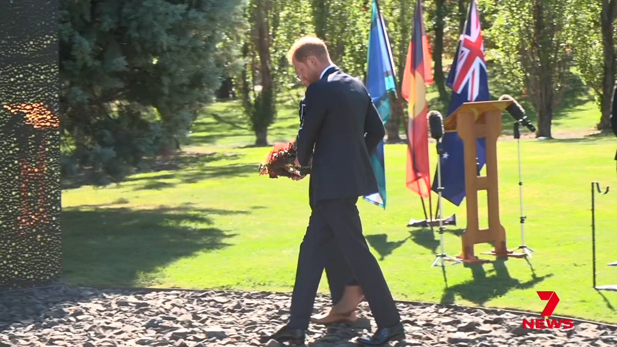 For all the excitement of his whirlwind tour with Meghan Markle, Prince Harry has spent much of his second day in Australia in reflection. the Duke of Sussex flying solo on his visit to Canberra.