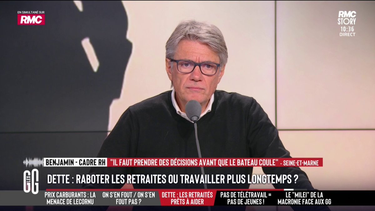 📞 Benjamin, cadre RH, au 3216 : "Aujourd'hui, j'entends parler des gens qui ont 1.500, 2.000, 3.000 € de retraite. Comment un retraité ouvrier vit mieux qu'un ouvrier ? Comment un retraité cadre vit mieux qu'un cadre ? Ça ne peut plus marcher." #GGRMC