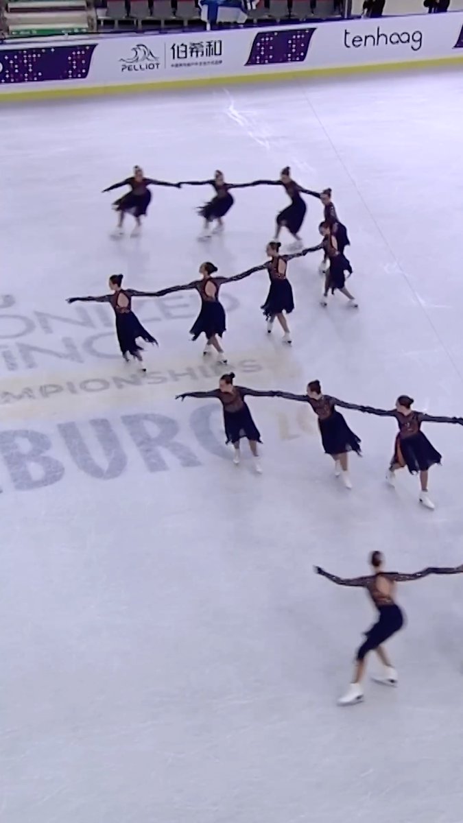 Rising like a Firebird โค๏ธโ๐ฅ Les Supremes lit up Salzburg with power and intensity! #WorldSynchro #SynchroSkating