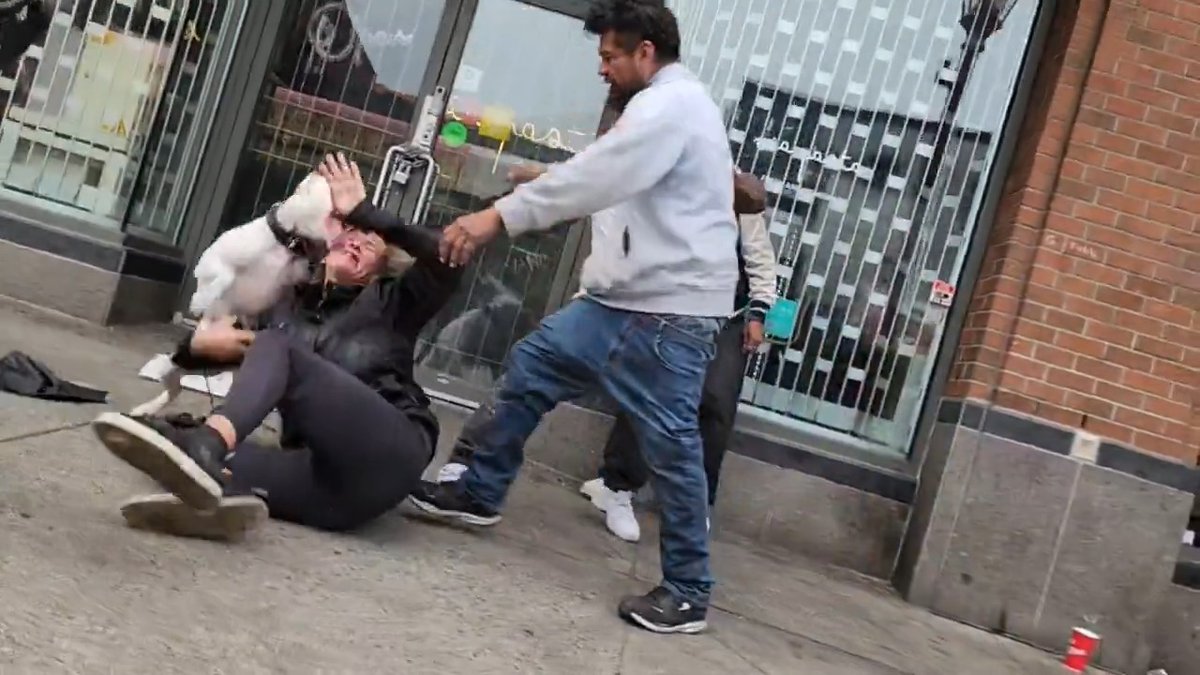 A woman in a hard drug psychosis falsely accuses a man of hitting her, then gets her boyfriend to attack him only to receive instant karma in Vancouver, BC