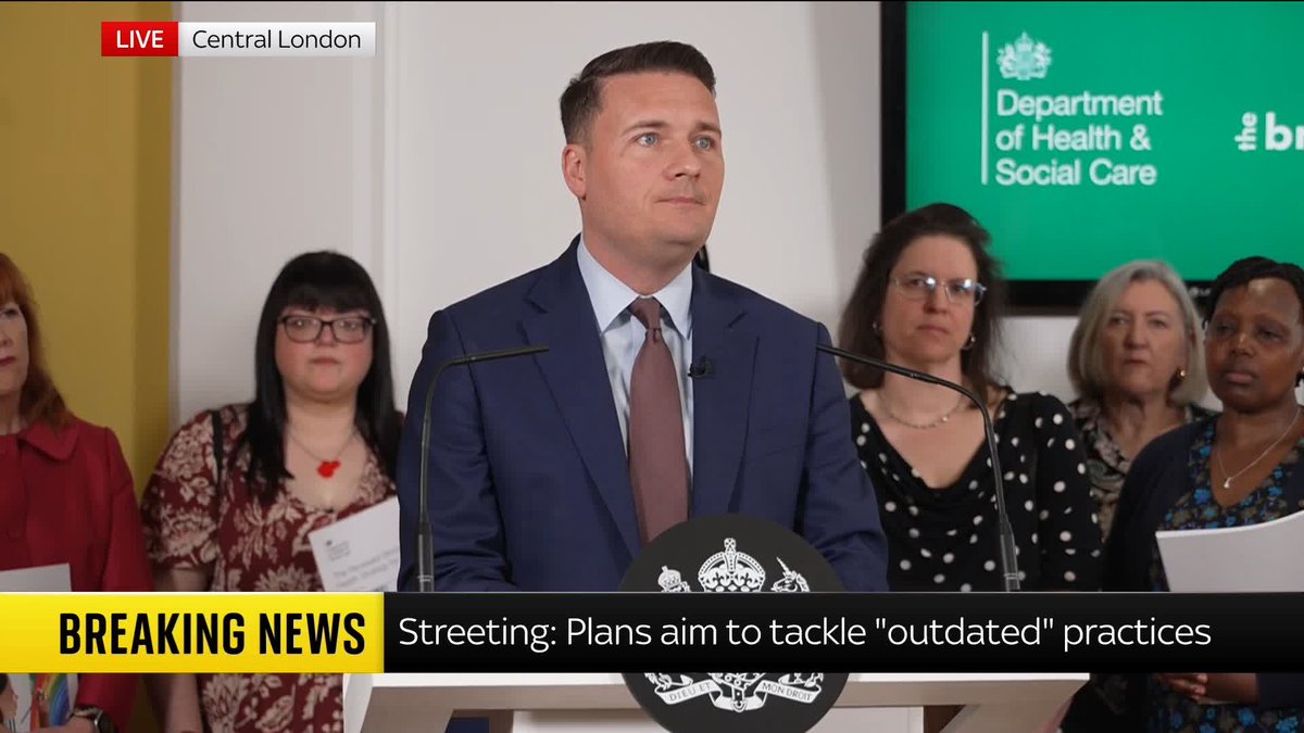 Wes Streeting says the government's new Women's Health Strategy will aim to tackle "outdated" practices within the NHS. 📺 Sky 501, Virgin 602, Freeview 233 and YouTube