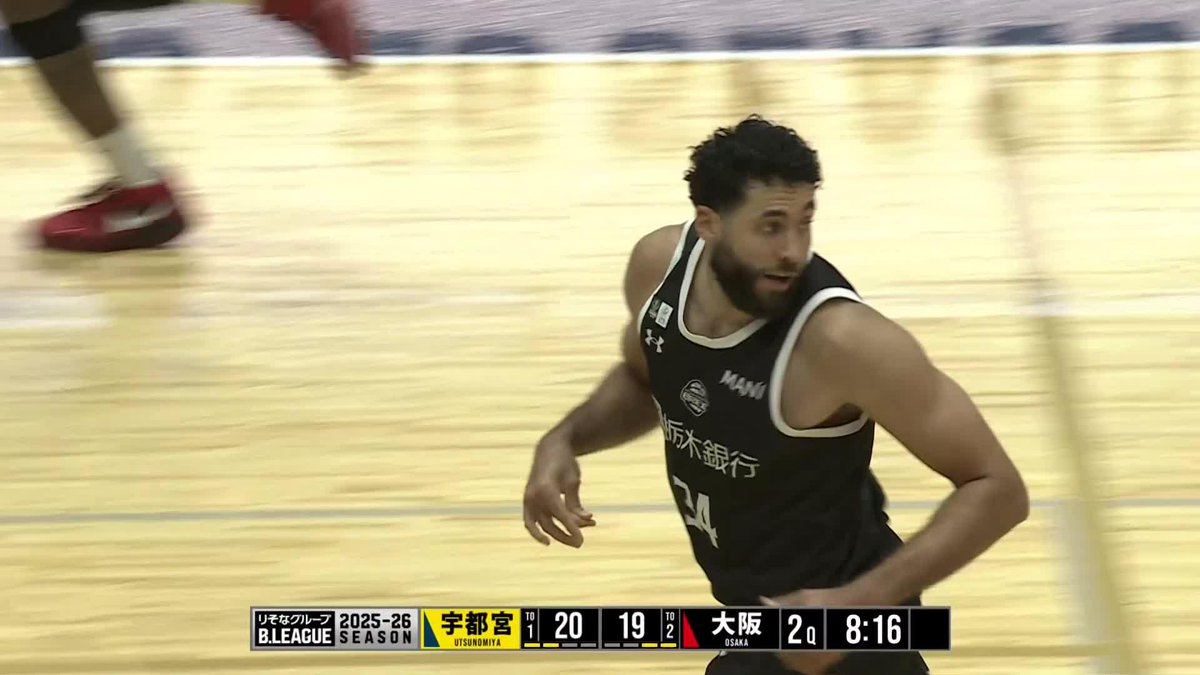 4/15(水) 大阪戦 2Q 初めて見ました。 ▼バスケットLIVE #GrantJerrett #Transcend #BREX