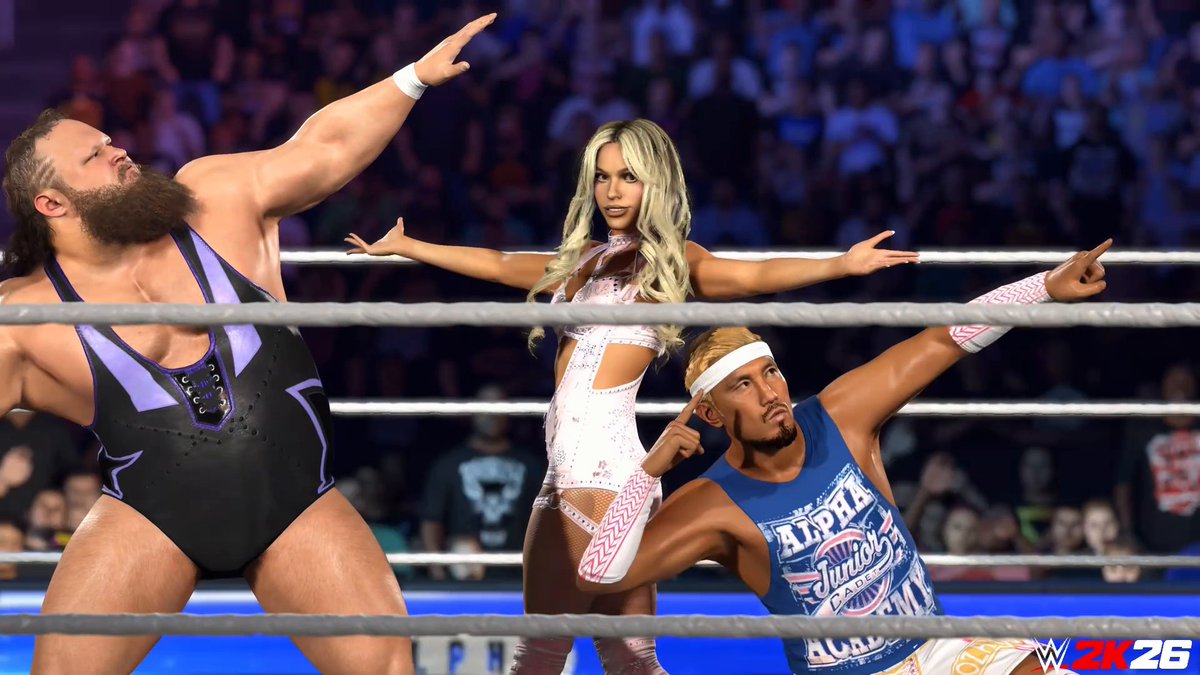 Alpha Academy trio entrance (patch 1.08) - School’s now in session ✏️ #WWE2K26