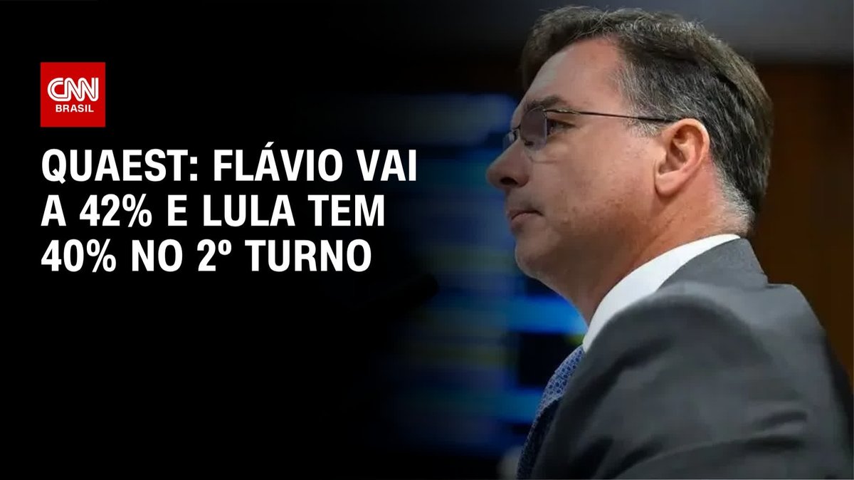 Quaest: Flávio vai a 42% e Lula tem 40% no 2º turno; assista #CNNNovoDia