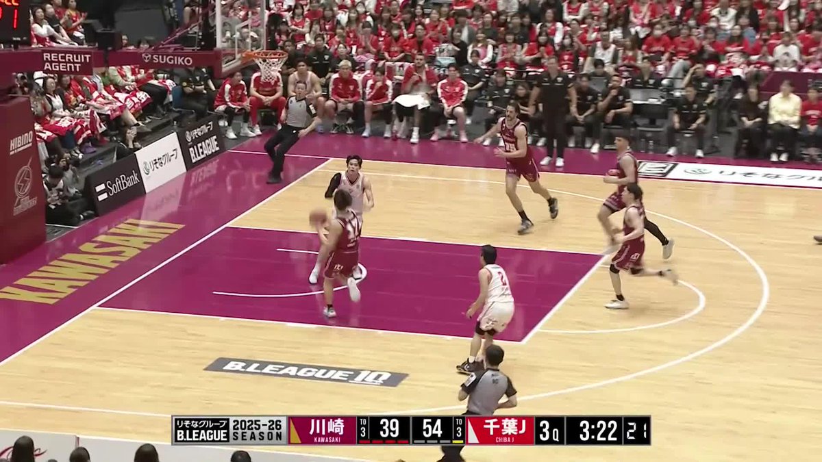 りそなグループ B.LEAGUE 2025-26 B1リーグ戦 第32節 vs. 川崎 3Q 攻守に存在感を見せる #金近廉 の気迫のブロックが炸裂🔥🔥🔥 LIVE配信は▼ #千葉ジェッツ
