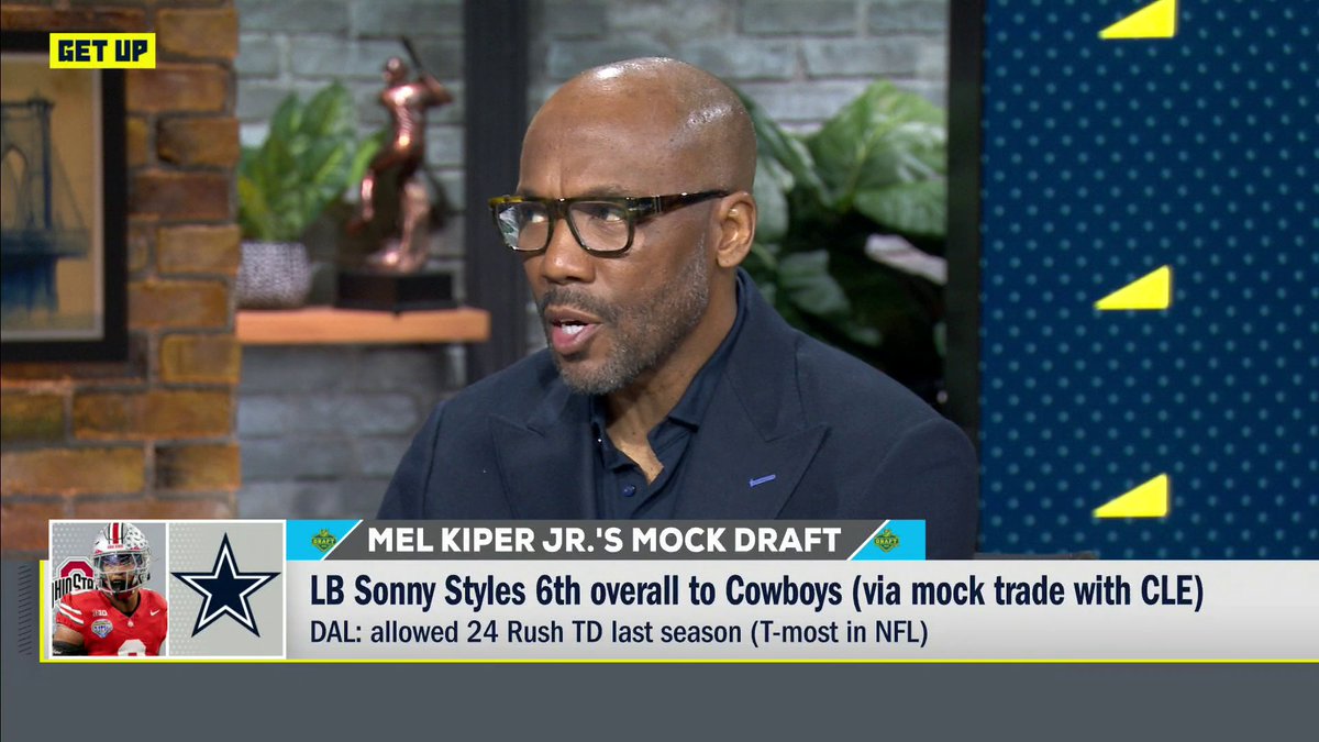"Sonny is can't-miss though. ... When you get him, you know you're getting a great player. You're getting a great person, and that's exactly what [the Cowboys] need." —Louis Riddick on Sonny Styles potentially getting drafted by the Cowboys 🏈