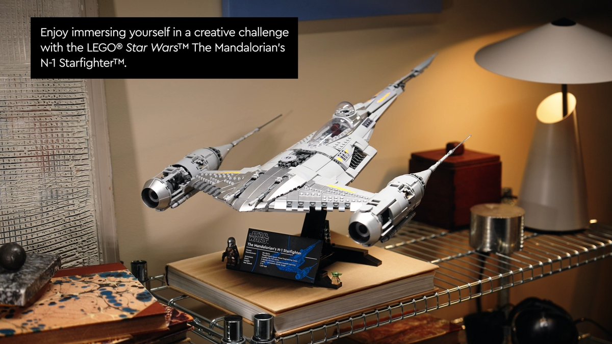 LEGO Star Wars The Mandalorian's N-1 Starfighter listing just hit the LEGO store, coming out May 4. Has 1,809 pieces, Mando and Grogu minifigs. LEGO Insiders get access starting May 1. #ad
