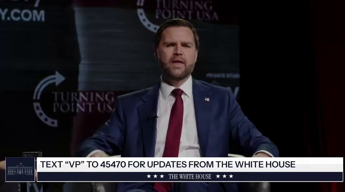 BREAKING: "I'm very proud of the massive reductions in H-1B visas granted under the Trump administration. When you graduate from university, I don't want you competing for a job with a low wage foreigner," says US Vice President JD Vance