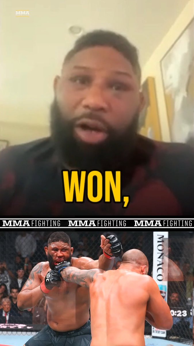 .Curtis Blaydes believes he should have left #UFC327 with a win over Josh Hokit: "I think I won. … I think I won rounds one and round three, but again, I have to rewatch it, and I’ll have a better idea after that." (🎥 Damon Martin)
