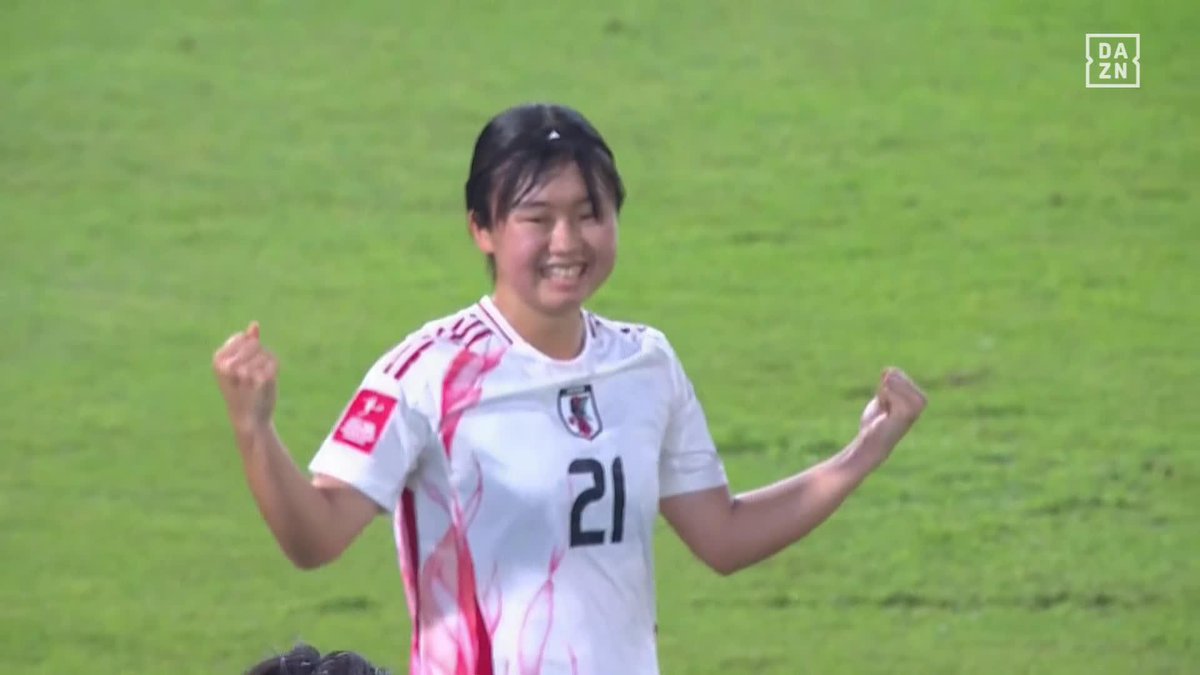 ワンダーガールのFK弾💥 🇯🇵福島望愛が直接FKを沈めた✨ 大ブレイク中の福島が今大会5ゴール目! 🏆AFC U20女子アジアカップ 準決勝 🆚日本×中国 📺DAZN ライブ配信中 #U20女子アジアカップ #だったらDAZN