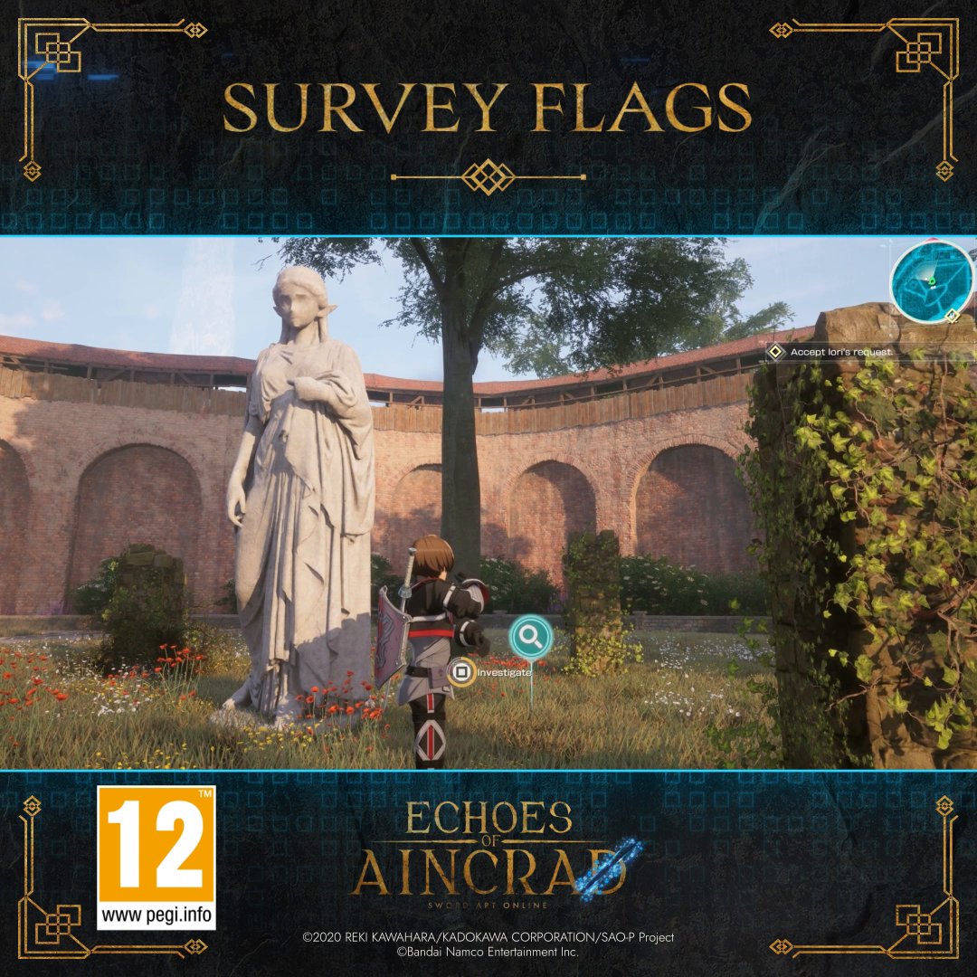 ► Field Gimmick Introduction: Survey Flags ◄ You will only grasp the true depth of Aincrad by exploring its secrets. Exchange information for rewards. #SAOEoA #SAO