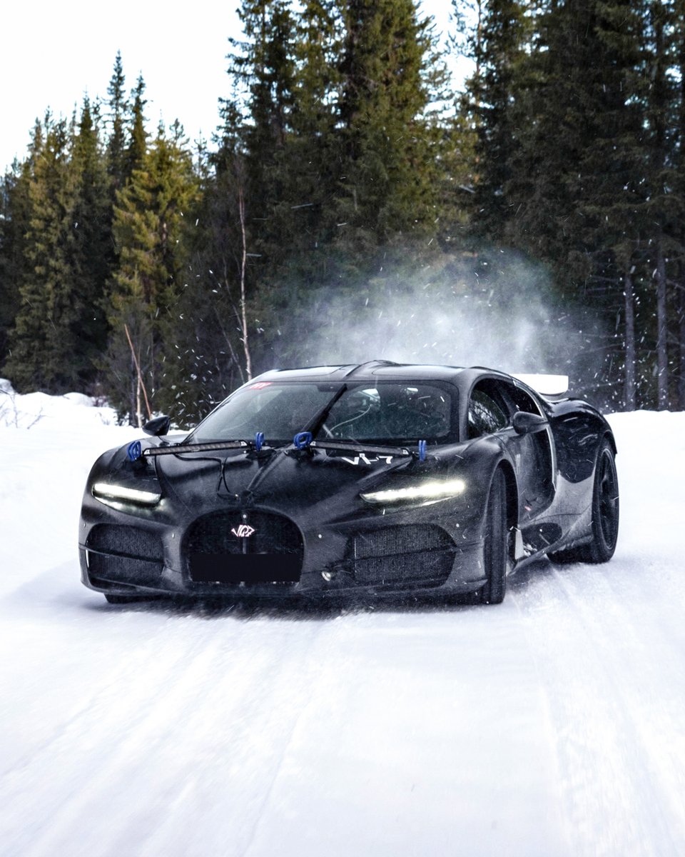 Pushing the TOURBILLON beyond limits. -30°C. Over 8,000 km. 28 experts. Engineering excellence doesn’t happen by chance, it’s forged in the extremes. #BUGATTI #TOURBILLON – WLTP:
