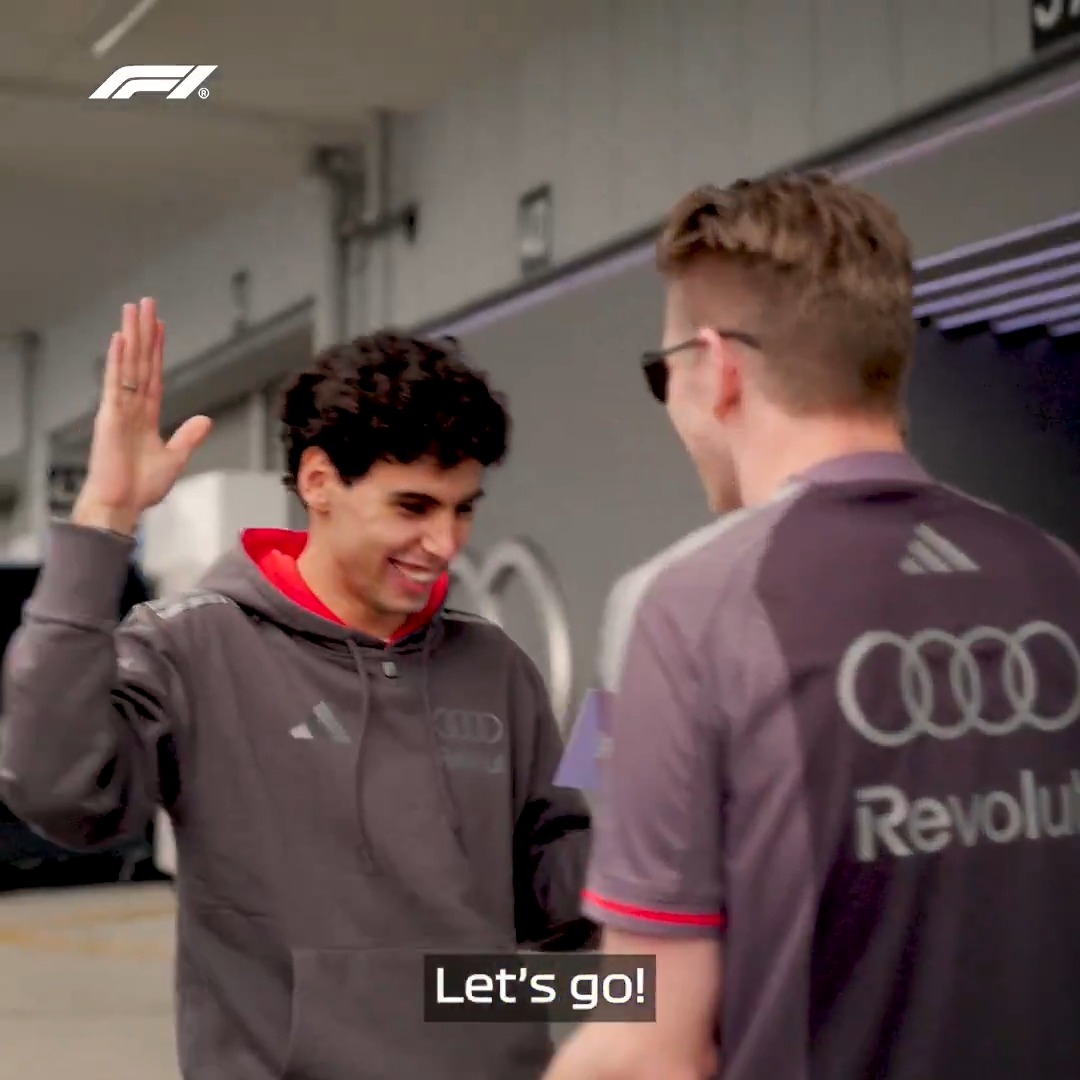 Gabi &amp; Nico on the same wavelength as always 🧬 The Audi duo take on charades and more in the first episode of Grid Games 2026 - click to watch now! 👇 #F1