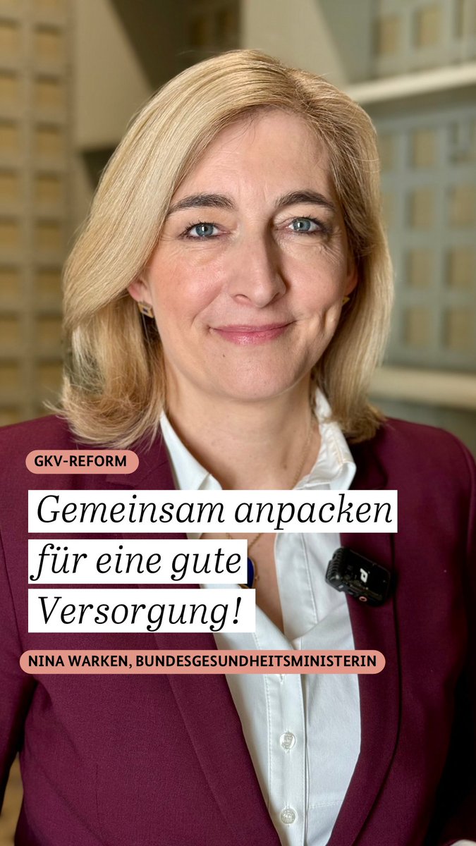 Die Kassen der gesetzlichen Krankenversicherung sind beinahe leer – und deshalb müssen wir jetzt alle gemeinsam anpacken. Für ein zukunftsfähiges Gesundheitswesen und eine gute Versorgung für alle! Mehr dazu im Video mit Nina Warken 👇