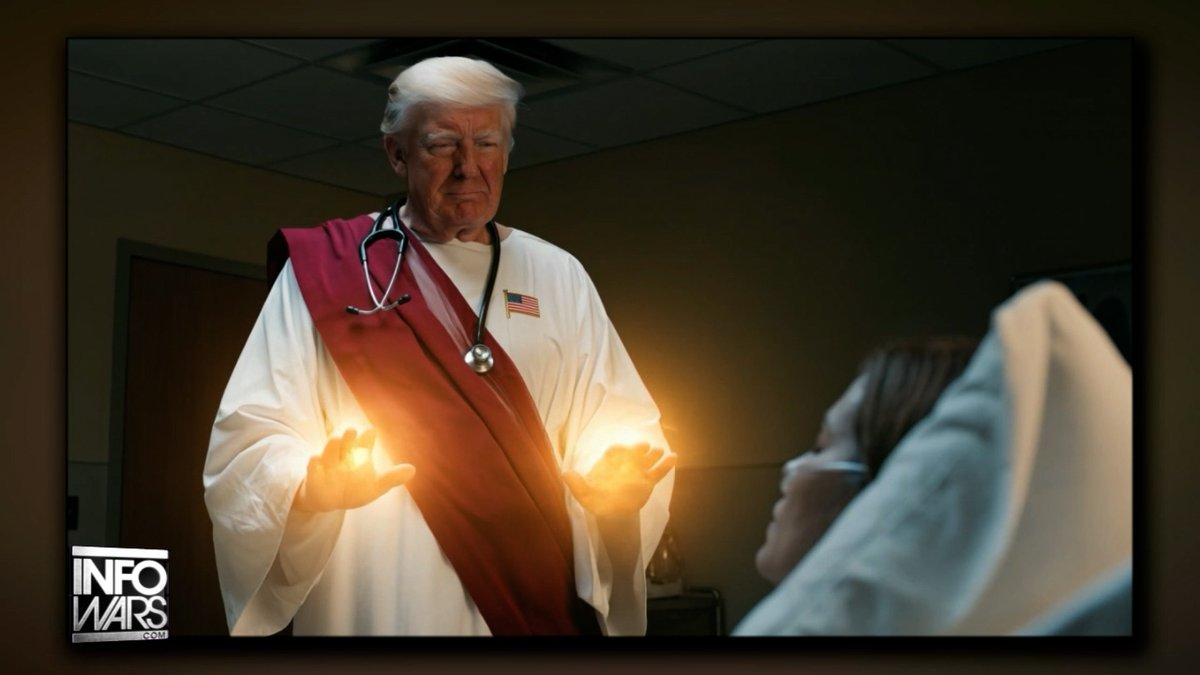 HILARIOUS VIDEO: Watch Dr. Donald Trump Heal Americans With Magic Light Power In His Hands! 🔴WATCH/SHARE THE LIVE ALEX JONES SHOW NOW: