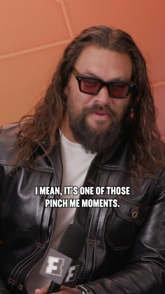 In his first interview since landinig the role of Lobo, Jason Momoa shares his experience walking onto the #Supergirl set for the first time in full costume. Supergirl is only in theaters June 26.