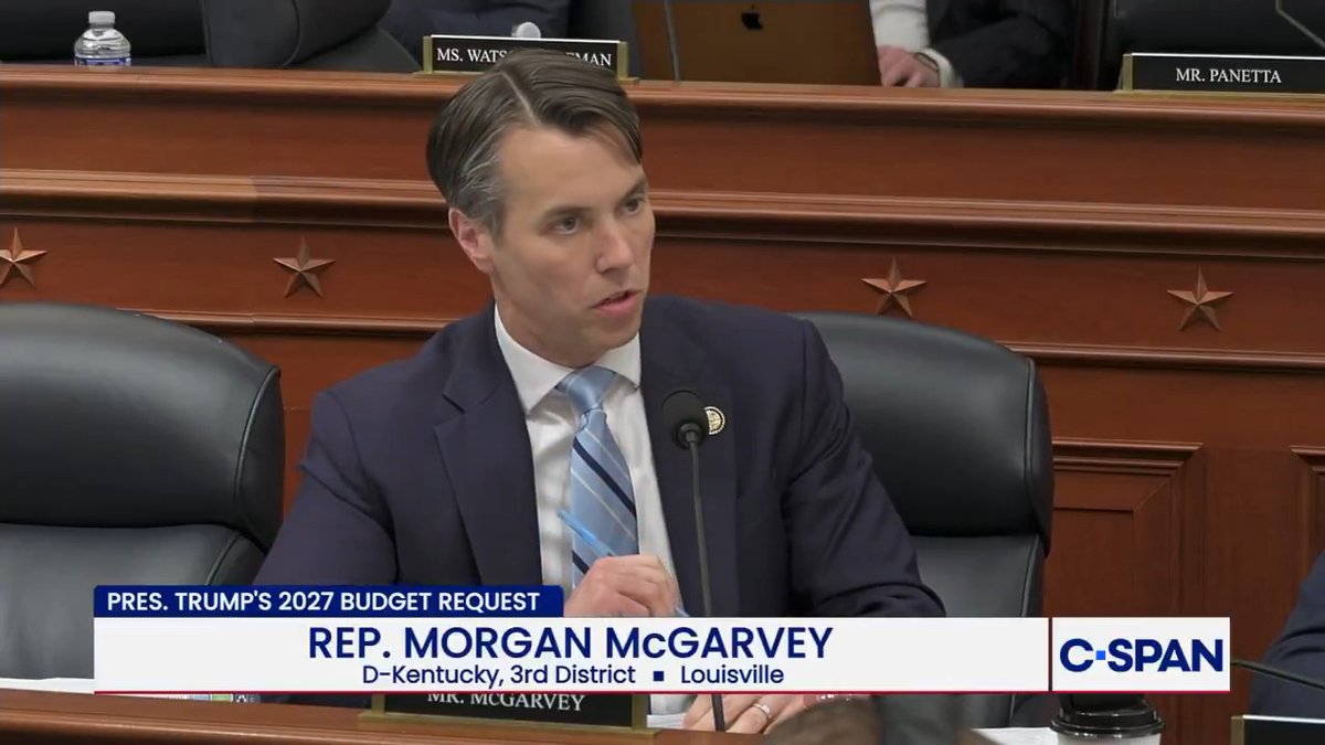 .Rep. Morgan McGarvey to OMB Dir. Russell Vought: "I'm shocked by Trump's budget proposal, by its sheer cruelty, by its fiscal irresponsibility…What I'm so offended by is the indifference to how American families are struggling right now in Donald Trump's economy."