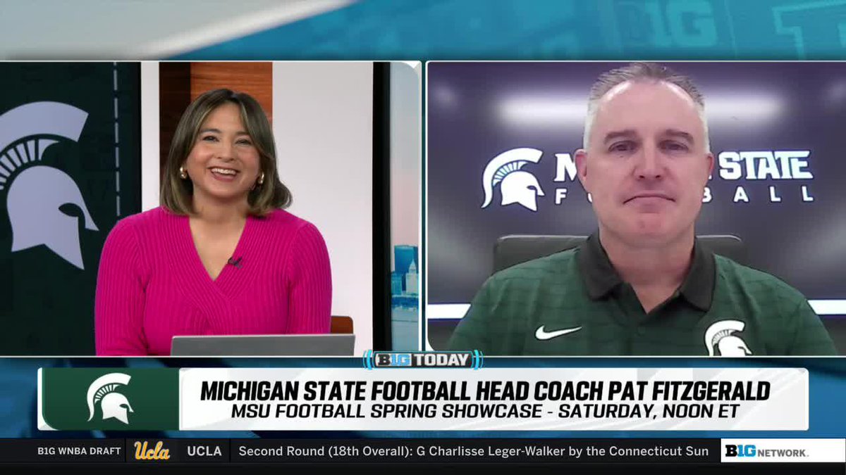“They’re building what we believe is an unbelievable foundation for the future of our program.” HC Pat Fitzgerald on 2026 Michigan State Football and what fans can expect from Saturday’s spring showcase 👇 #B1GToday
