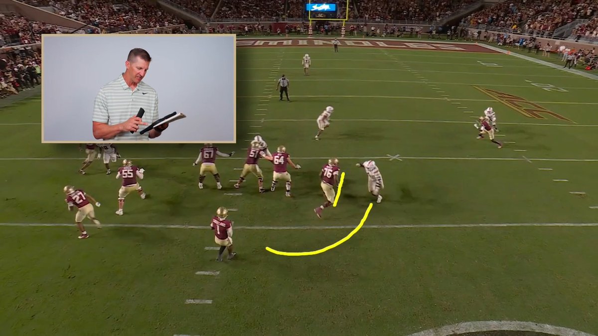 Going over the film on Miami's DE, Rueben Bain Jr., with Luke McCown on The Draft Room 📚 #Saints | Cox