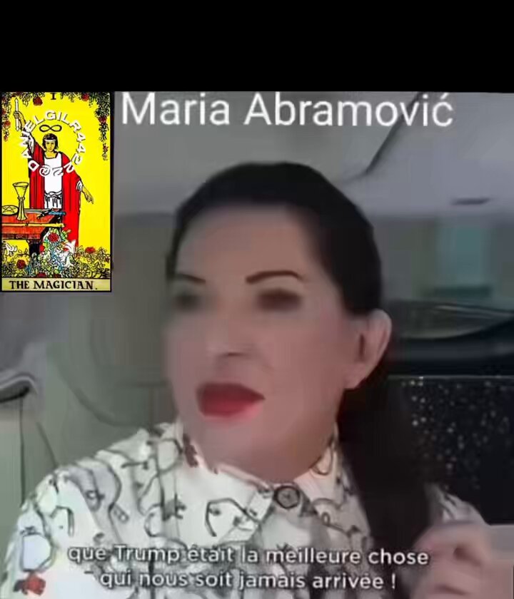 Spirit cooker Witch MARINA ABRAMOVIC: "Trump is the best thing to ever happen to us. He is a magician of the highest order whose job is to create confusion and usher in a new world order." Reread that again☝️↕️