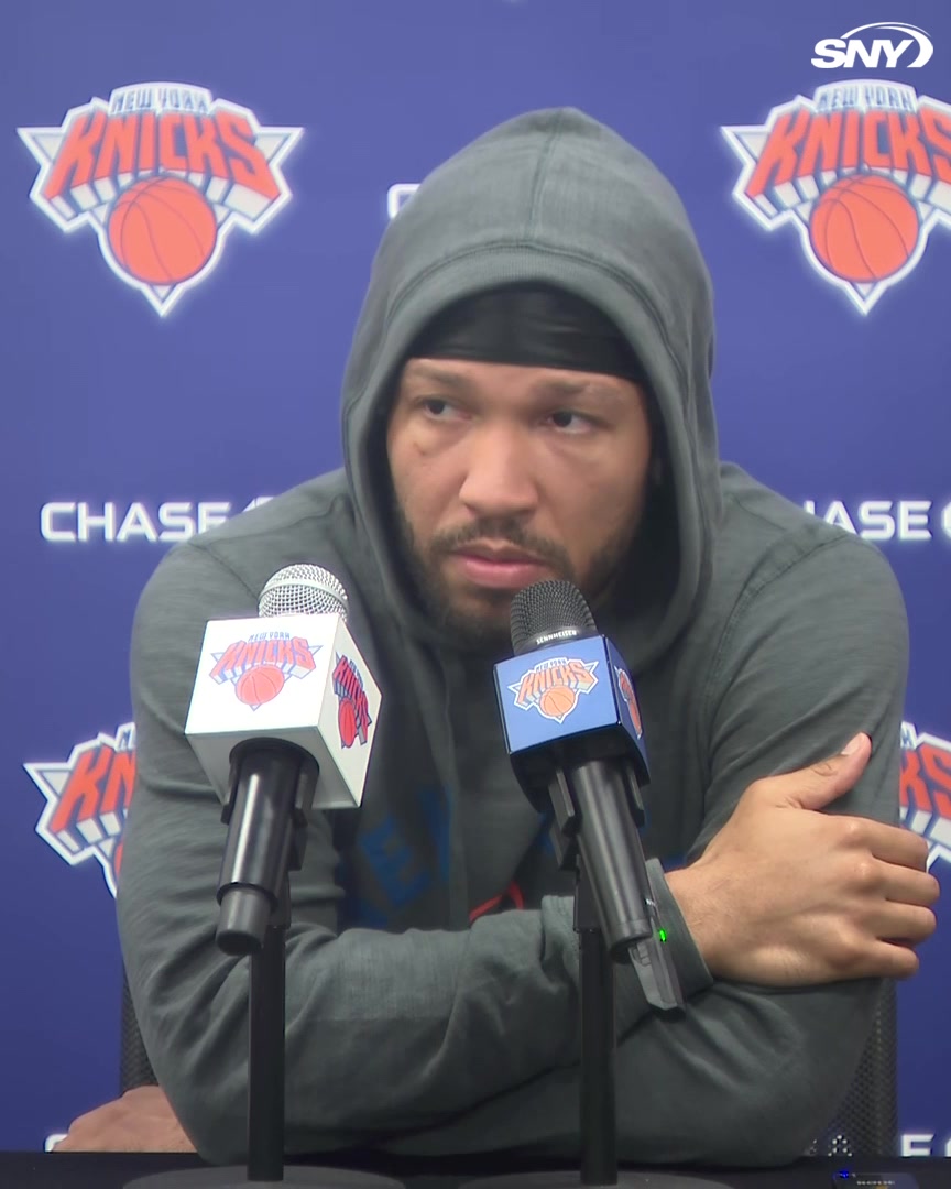 Jalen Brunson on the difference between a home game and a playoff home game at Madison Square Garden: "The energy. It's electric. It's something we can sit here and explain but no one really knows it unless they experience it"