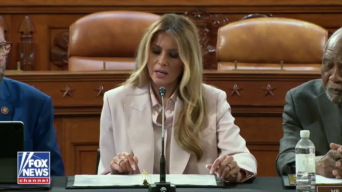 FIRST LADY MELANIA TRUMP: "As parents and leaders, it is our ethical obligation to ensure American children develop emotionally and physically within a safe environment. As a community we strive to nurture our children's curiosity, protect their innocence and guide them with hearts full of care." The First Lady appeared on Capitol Hill in support of legislative efforts to improve the foster care system.
