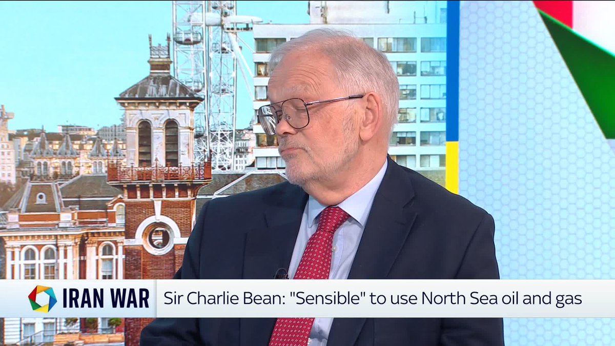 Sir Charlie Bean tells Sky's Ali Fortescue that it seems "sensible" to use North Sea oil and gas 📺 Sky 501, Virgin 602, Freeview 233 and YouTube