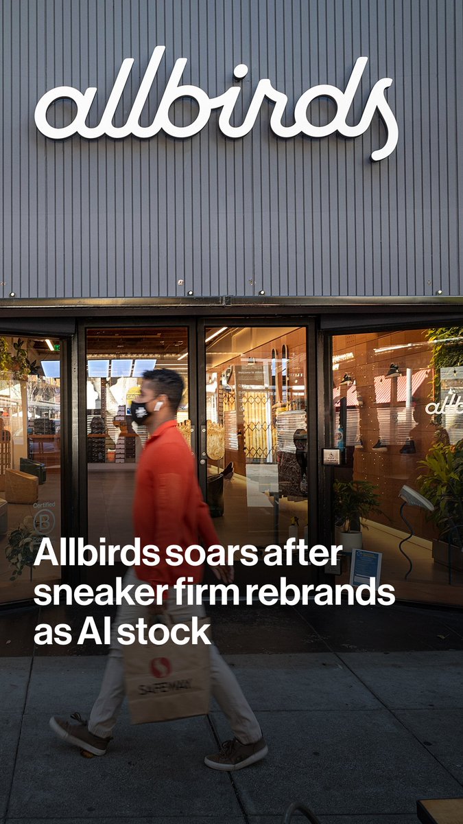Allbirds, the once-buzzy maker of wool sneakers, announced a new business plan just days before it planned to close down for good: AI computing infrastructure. Ed Ludlow explains the move