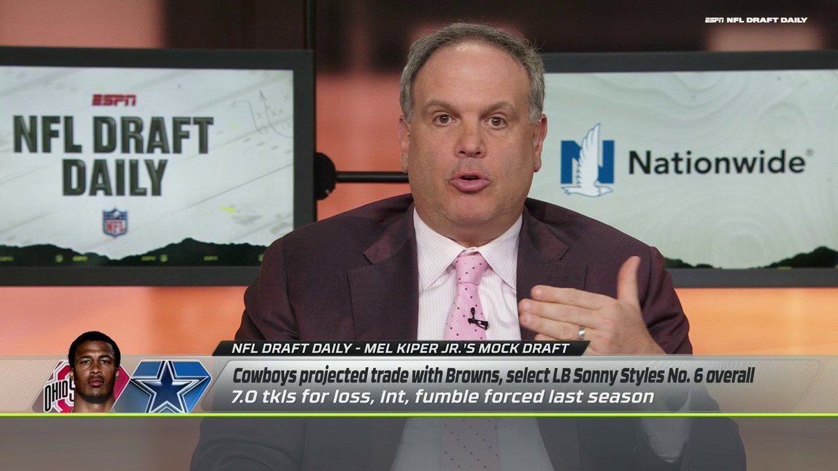 “I love [Sonny] Styles. I hate the trade. … This is a team that needs help at all three levels.” Mike Tannenbaum doesn’t think the Cowboys should trade up for Sonny Styles 👀