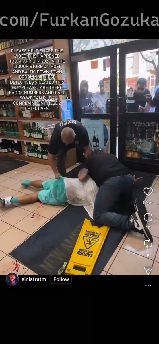 Plainclothes NYPD detectives viciously attack a Black man in a Brooklyn liquor store while bystanders scream he isn't resisting. This is the reality of the Trump administration's unchecked policing policies where officers act like violent street gangs with total immunity.